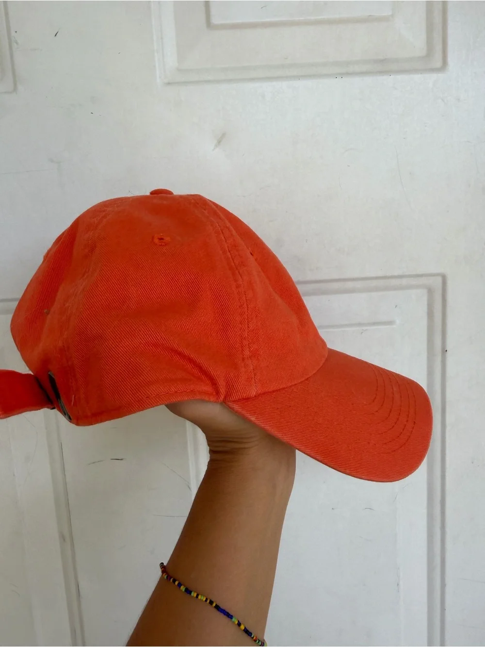 Vans Strap-back Cap Hat Orange with Skateboard logo